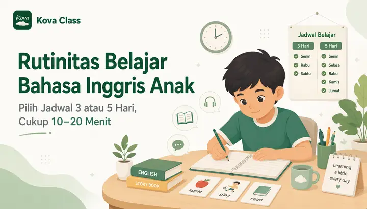 Rutinitas Belajar Bahasa Inggris Anak: Jadwal 3 & 5 Hari
