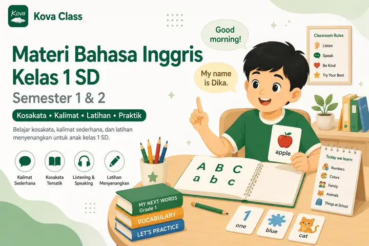 Materi Bahasa Inggris Kelas 1 SD Semester 1 & 2