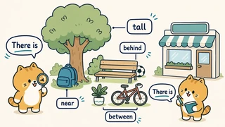 Ilustrasi titik belajar "Mendeskripsikan orang, benda, dan tempat" untuk Bahasa Inggris SD Indonesia Kelas 5